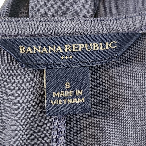 Banana Republic blue beaded sleeveless crew-neck  evening tank top shirt - Picture 6 of 8